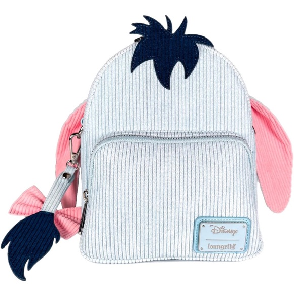 Winnie the Pooh - Eeyore Convertible Corduroy Loungefly Mini backpack - Picture 1 of 7